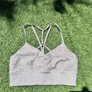 Alo yoga Lavish soft beige Strappy Sports Bra L